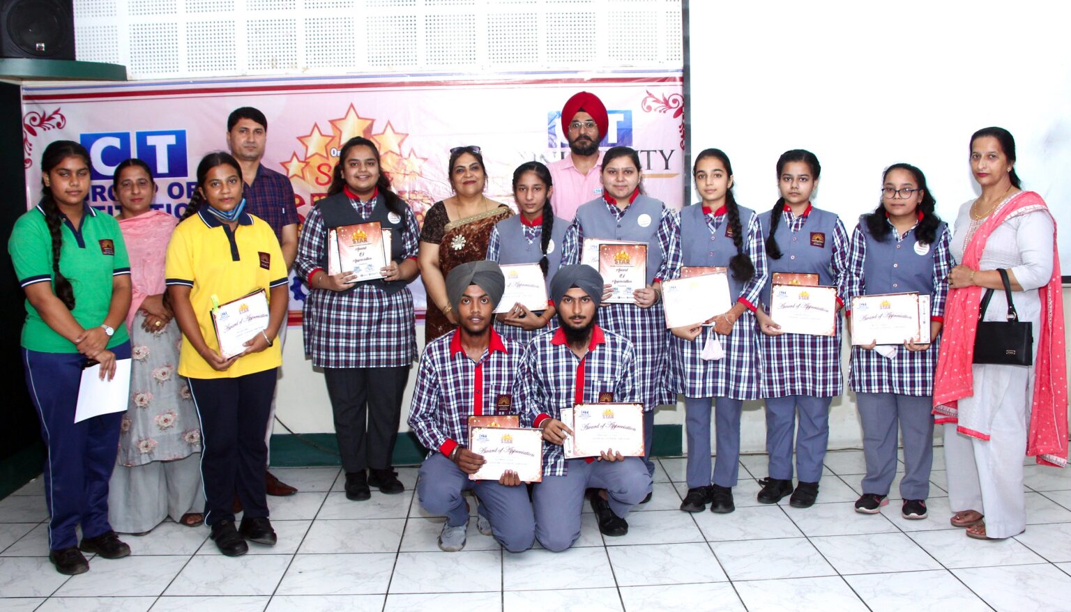 CT Group Maqsudan felicitates ‘Shining Stars’ of Class XII